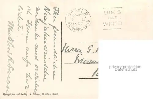 AK / Ansichtskarte Basel_BS Altes Basel Stalbantal Basel_BS