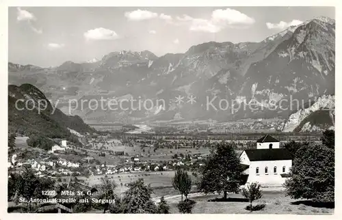 AK / Ansichtskarte Mels St Antoniuskapelle mit Sargans Mels