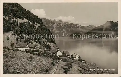 AK / Ansichtskarte Quinten_Sarganserland Panorama am Wallensee Quinten_Sarganserland