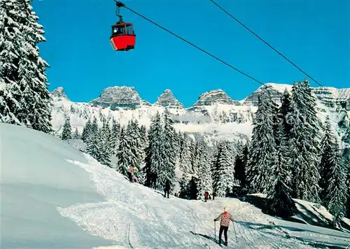 AK / Ansichtskarte  Seilbahn_Cable-Car_Telepherique Flumserberge Tonnenbodenalp Maschgachamm 