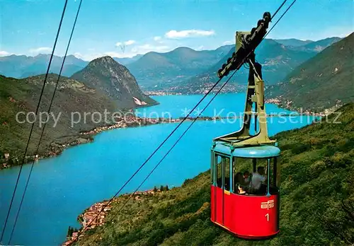 AK / Ansichtskarte  Seilbahn_Cable-Car_Telepherique Brusino Serpiano Luganersee  