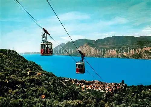 AK / Ansichtskarte  Seilbahn_Cable-Car_Telepherique Lago di Garda Malcesine Baldo Berg 