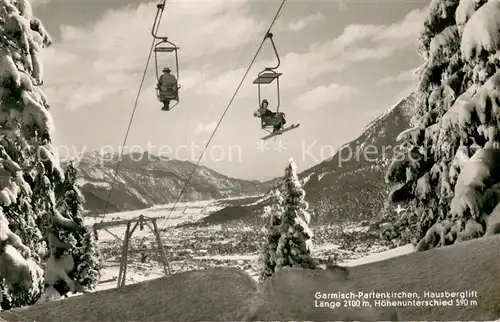 AK / Ansichtskarte  Sessellift_Chairlift_Telesiege Garmesch Partenkirchen  