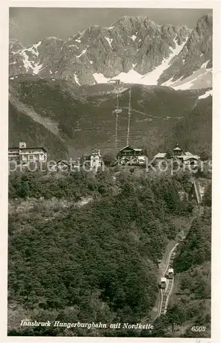 AK / Ansichtskarte  Eisenbahn Innsbruck Hungerburgbahn mit Nordkette Eisenbahn