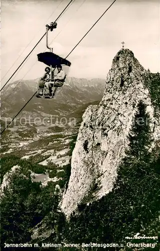 AK / Ansichtskarte  Sessellift_Chairlift_Telesiege Jennerbahn m. kleinem Jenner Berchtesgaden u. Untersberg 