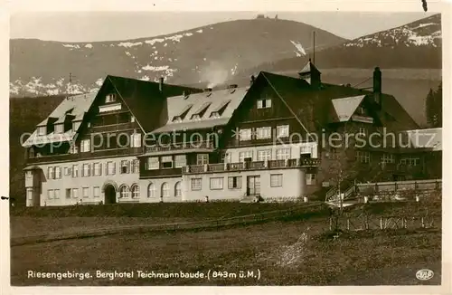 AK / Ansichtskarte  Riesengebirge_Schlesischer_Teil Berghotel Teichmannbaude 