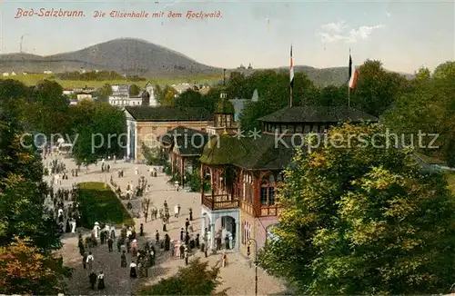 AK / Ansichtskarte  Bad_Salzbrunn_Szczawno-Zdroj_PL Die Elisenhalle mit dem Hochwald 