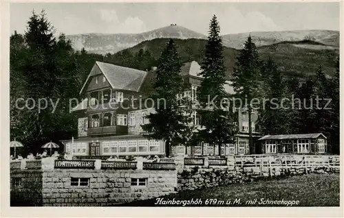 AK / Ansichtskarte  Hain__Giersdorf_Riesengebirge_Podgorzy_PL Hainbergshoeh mit Schneekoppe 