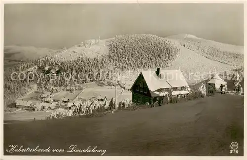 AK / Ansichtskarte  Waltersdorf_Bad_Schandau Hubertusbaude vom Lauschehang Waltersdorf_Bad_Schandau