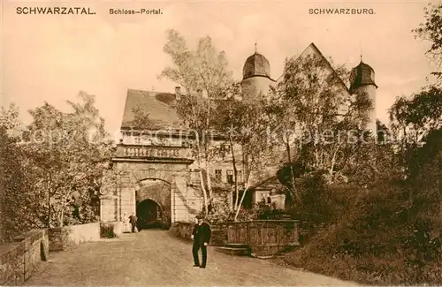 AK / Ansichtskarte  Schwarzburg_Thueringer_Wald Schwarzatal Schloss Portal Schwarzburg_Thueringer