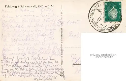 AK / Ansichtskarte  Feldberg_1450m_Schwarzwald Feldbergturm 