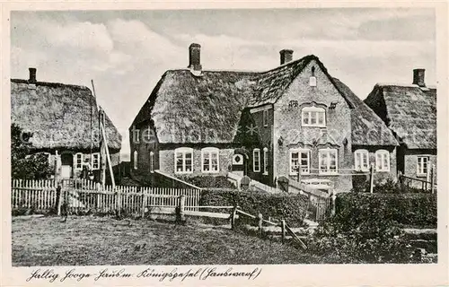 AK / Ansichtskarte  Hallig_Hooge Haus mit Koenigspetel Hanswarf Hallig Hooge