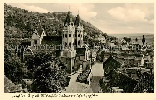 AK / Ansichtskarte  Freyburg_Unstrut Blick auf die St Annen Kirche und Jahnheim Freyburg_Unstrut