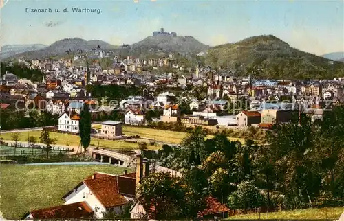 AK / Ansichtskarte  Eisenach Panorama mit der Wartburg 