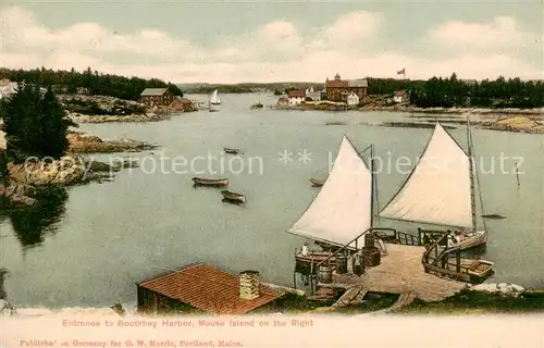 AK / Ansichtskarte  Boothbay-Harbor_Maine_USA Mouse Island on the Right 