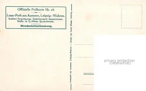 AK / Ansichtskarte  Wahren_Leipzig Luna Park am Auensee Wahren_Leipzig