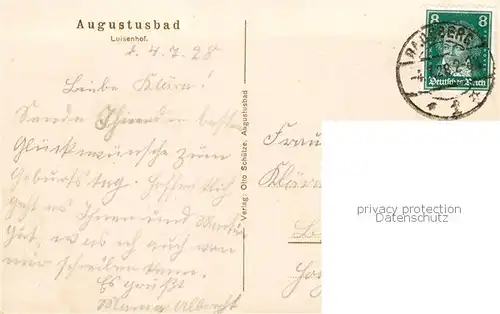 AK / Ansichtskarte  Augustusbad-Liegau_Radeberg Luisenhof 