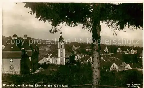 AK / Ansichtskarte  Scheidegg_Allgaeu Panorama Scheidegg Allgaeu