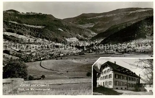 AK / Ansichtskarte Abendsmatt Blick ins Waldenburgertal Panorama Gasthaus Abendsmatt