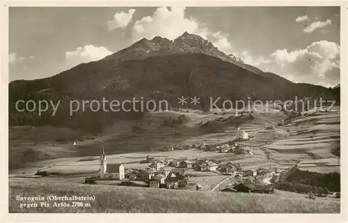 AK / Ansichtskarte Savognin_Savognino_GR mit Piz Arloes 