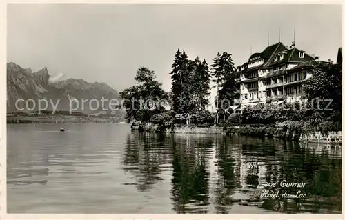 AK / Ansichtskarte Gunten_Thunersee_BE Hotel du Lac 