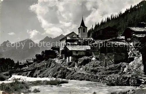 AK / Ansichtskarte Blatten__VS im Loetschental mit Rothoerner und der Lonza 