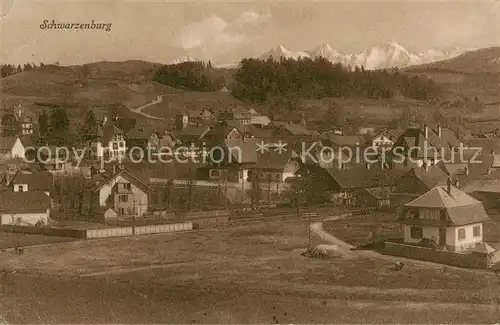 AK / Ansichtskarte Schwarzenburg_BE Panorama Militaersache Schwarzenburg BE