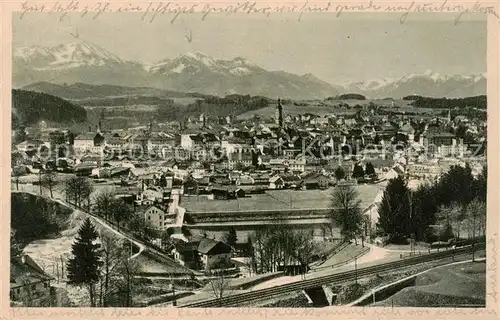 AK / Ansichtskarte  Traunstein_Oberbayern Panorama Traunstein_Oberbayern