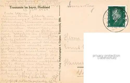 AK / Ansichtskarte  Traunstein_Oberbayern Panorama Traunstein_Oberbayern