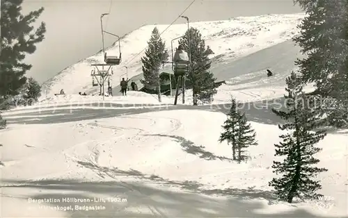 AK / Ansichtskarte 73820470 Sessellift_Chairlift_Telesiege Bergstation Hoellbrunn Lift Huettenkogel Badgastein 