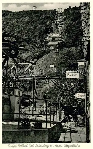AK / Ansichtskarte 73820484 Sessellift_Chairlift_Telesiege Kneipp Heilbad Lauterbach im Harz Buergseilbahn 