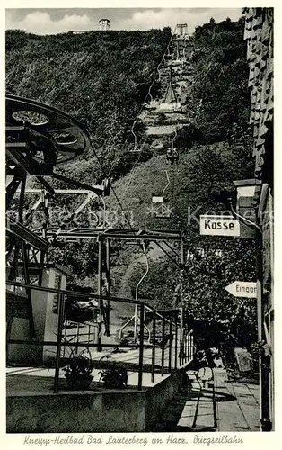 AK / Ansichtskarte  Sessellift_Chairlift_Telesiege Kneipp Heilbad Lauterbach im Harz Buergseilbahn 