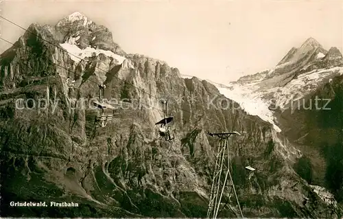 AK / Ansichtskarte 73820489 Sessellift_Chairlift_Telesiege Grindelwald Firstbahn Wetterhorn Schreckhorn 