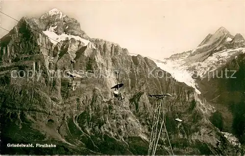 AK / Ansichtskarte  Sessellift_Chairlift_Telesiege Grindelwald Firstbahn Wetterhorn Schreckhorn 