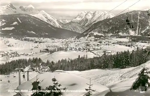 AK / Ansichtskarte  Sessellift_Chairlift_Telesiege skilift Gschwandkopf Seefeld Karwendelgebirge 