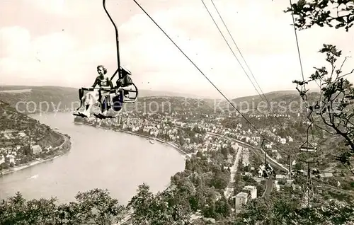 AK / Ansichtskarte  Sessellift_Chairlift_Telesiege Boppard am Rhein Bergrestourant Boppard 