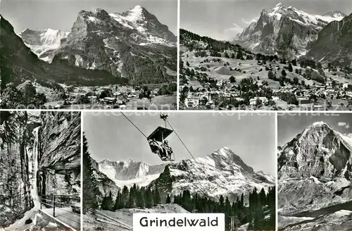 AK / Ansichtskarte 73820502 Sessellift_Chairlift_Telesiege Grindelwald Gletscherschlucht Firstbahn 