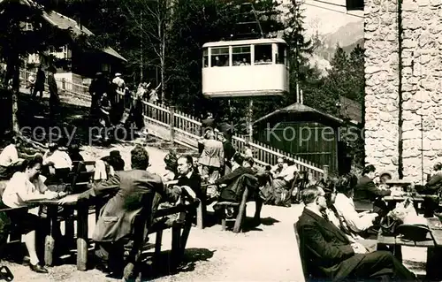 AK / Ansichtskarte  Seilbahn_Cable-Car_Telepherique Raxbahn Gartendes Talstations Gasthofs 