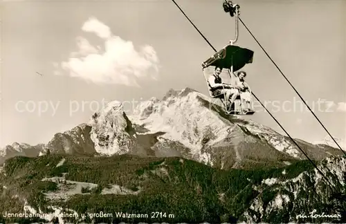 AK / Ansichtskarte  Sessellift_Chairlift_Telesiege Jennerbahn Watzmann 