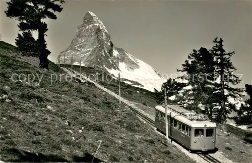 AK / Ansichtskarte 73820515 Bergbahn Zermatt Schnelltreibwagen Matterhorn Bergbahn