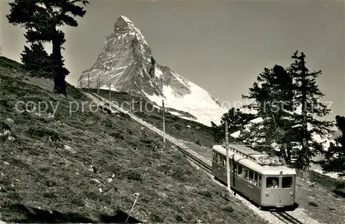 AK / Ansichtskarte  Bergbahn Zermatt Schnelltreibwagen Matterhorn Bergbahn