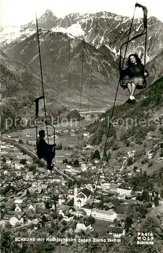 AK / Ansichtskarte  Sessellift_Chairlift_Telesiege Schruns Hochjochbahn Zimba 