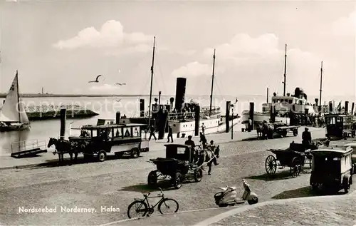 AK / Ansichtskarte  Norderney_Nordseebad Hafenpartie Norderney_Nordseebad