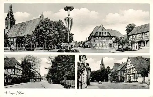 AK / Ansichtskarte 73820562 Sulingen Kirche Strassenpartien Sulingen