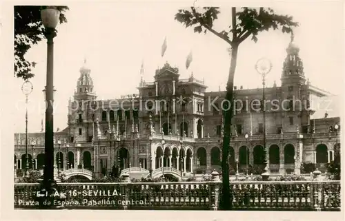 AK / Ansichtskarte  Sevilla_Andalucia_ES Plaza de Espana Pabellan central 