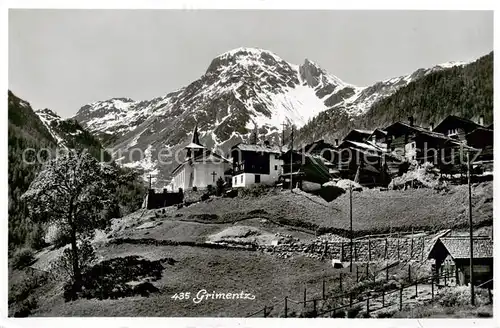 AK / Ansichtskarte Grimentz_VS Bergdorf mit Kirche Walliser Alpen 