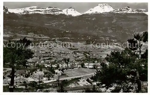 AK / Ansichtskarte Sierre_Siders_VS Panorama Alpen 