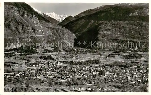 AK / Ansichtskarte Sierre_Siders_VS Panorama Val d Anniviers Alpes Valoises 