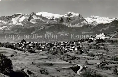 AK / Ansichtskarte Vercorin sur Sierre_VS Panorama mit Wildhorn und Rawilhorn Walliser Alpen 