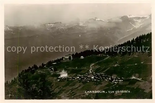 AK / Ansichtskarte Chandolin_Sierre_VS Vue generale Alpes Valoises 